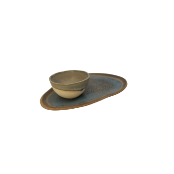 SET POCILLO + PLATO GRES